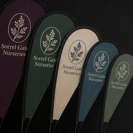 Teardrop flags with logo printing
